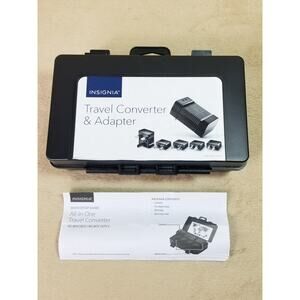 Insignia Travel Converter & 5 Adapter Plugs + Case Color Black NS-MTC1875